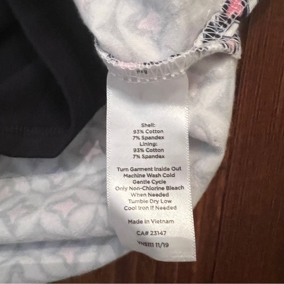 TALBOTS Pink White Navy Geometric Skirt Pockets Shorts underneath NWT plus size - Picture 6 of 7